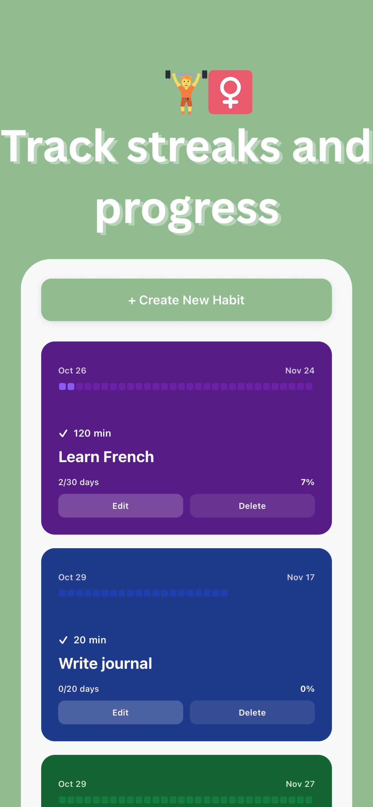 Streaks and progress